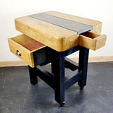 Reclaimed Elm and Slate Butchers Block