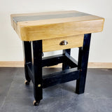 Reclaimed Elm and Slate Butchers Block