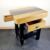 Reclaimed Elm and Slate Butchers Block