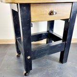 Reclaimed Elm and Slate Butchers Block