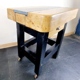 Reclaimed Elm and Slate Butchers Block