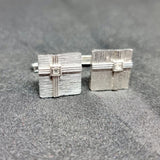 Pair of 18 Carat White Gold and Diamond Cufflinks