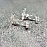 Pair of 18 Carat White Gold and Diamond Cufflinks