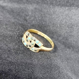 Antique Edwardian 15 Carat Gold and Turquoise Horseshoe Ring