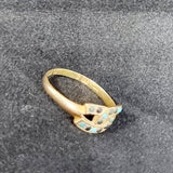 Antique Edwardian 15 Carat Gold and Turquoise Horseshoe Ring