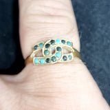 Antique Edwardian 15 Carat Gold and Turquoise Horseshoe Ring