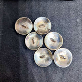 Set of Six Enamel and Silver Antique buttons