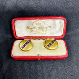 Antique Heavily Gold Plated and Enamel Buttons