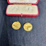 Antique Heavily Gold Plated and Enamel Buttons