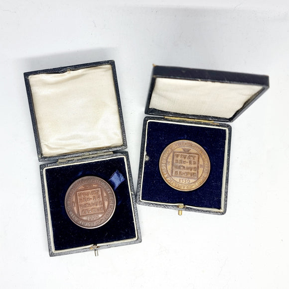 Pair of Bronze Sherbourne Penny Medals Boxing and Athletics
