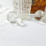 Antique Arts and Crafts  Three Bottled Decanter Oak Tantalus