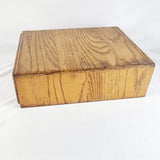 Antique Oak Desk Top Two Drawer Filing/ Card Cabinet