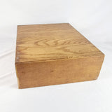 Antique Oak Desk Top Two Drawer Filing/ Card Cabinet