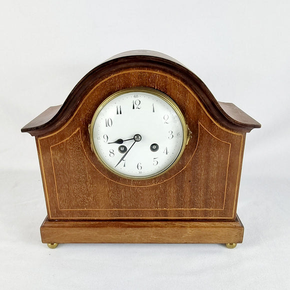 Edwardian Antique Mahogany Mantel Clock