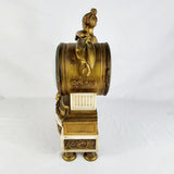 Antique Bronze and Marble French Mantle Clock