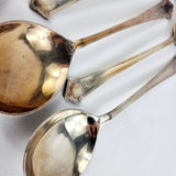 Vintage Elkington Plate Silver Plated Soup Spoons