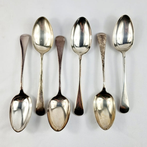 Six Silver Plated Serving Spoons by Dixon