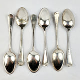 Six Silver Plated Serving Spoons by Dixon