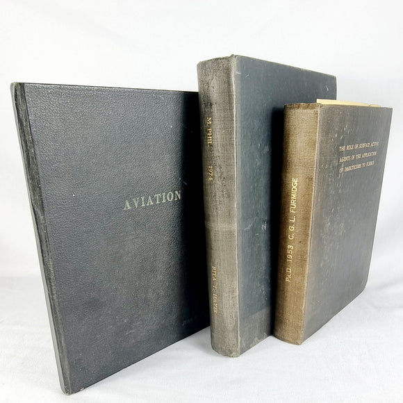 Three Mid 20th Century Thesis Aviation, Sorcery and Power Guinea and Chemistry Book