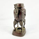 Antique Japanese Bronze Raised Incense Burner