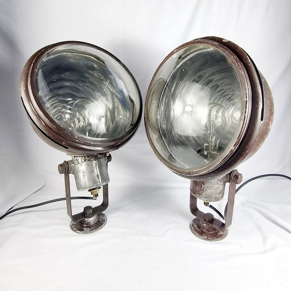 Pair of Antique / Vintage French Theatre Lights or Lamps