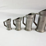Set of 7 Etain 90 Pewter Measures From A Litre to A Centilitre.