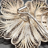Vintage Collection of Four Silver Floral/ Flower Brooches