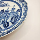 Antique 19th Century Chinese Blue and White Plate