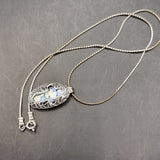 Vintage Roman Glass Cross Pendant Souvenir from the Holy Land