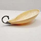 Antique Rare Continental Large Mussel Feeder with Silver Handle