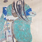 Large Antique Vintage Chinese Ancestor or Diety Watercolour On Paper