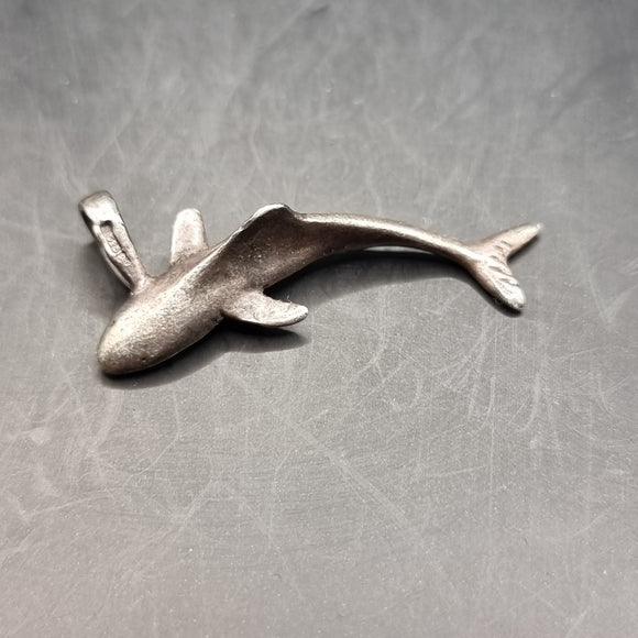Vintage Shark 925 Silver Pendant