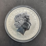 2002 £2 Silver Britannia One Ounce Coin. 2 Pounds 1oz Silver