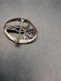 Vintage Kit Heath Amethyst 925 Silver Art Nouveau Brooch