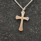 Vintage Silver Cross Pendant on Necklace