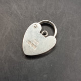 Two Vintage Silver Padlock Locket Love Heart Pendants 1975 and 1977 by LC