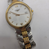 Longines Flagship Men’s Watch – 33mm Gold & Stainless Steel, White Dial