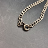 Vintage Silver Squared Curb Link Necklace 46cm 18 inches