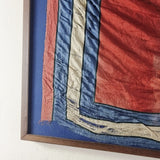 Rare Antique Mid 19th Century Silk Greece Royal Standard Flag