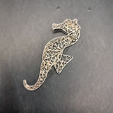 Four Vintage Silver and White Metal Wire Brooches