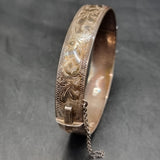 Vintage Demask Silver Bangle 1964 Birmingham by RPH Jewellery Co Ltd