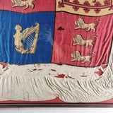 Rare 1837 Antique Royal Standard Silk Flag.