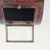 Antique Mahogany Single Fusee Brass Inlaid Wall Clock by John J. Mills