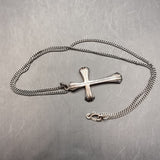 Vintage Silver Cross Pendant on Necklace
