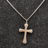 Vintage Silver Cross Pendant on Necklace