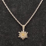 Vintage Silver Wire Flower Set Earrings, Pendant and Brooch.