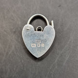 Two Vintage Silver Padlock Locket Love Heart Pendants 1975 and 1977 by LC