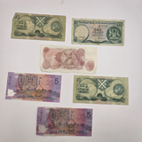 Collection of Vintage Banknotes. Australian, Scottish and English. Shillings, Pounds and Five Pounds Notes