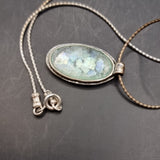 Vintage Roman Glass Cross Pendant Souvenir from the Holy Land