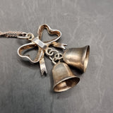 Vintage Silver Necklace and Bells Pendant.
